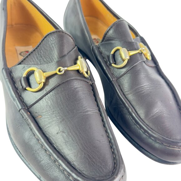 GUCCI Brown Leather Horsebit Men\'s Loafers Made in Italy Marked as 39M - 5.5US main image 5